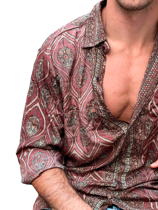 T#1006 - Maroon Paisley Vibes